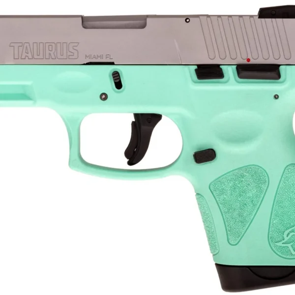 Taurus International Inc. Taurus G2S Handgun 9mm Luger 7rd Magazines 3.2" Barrel Stainless Slide/Cyan Grip