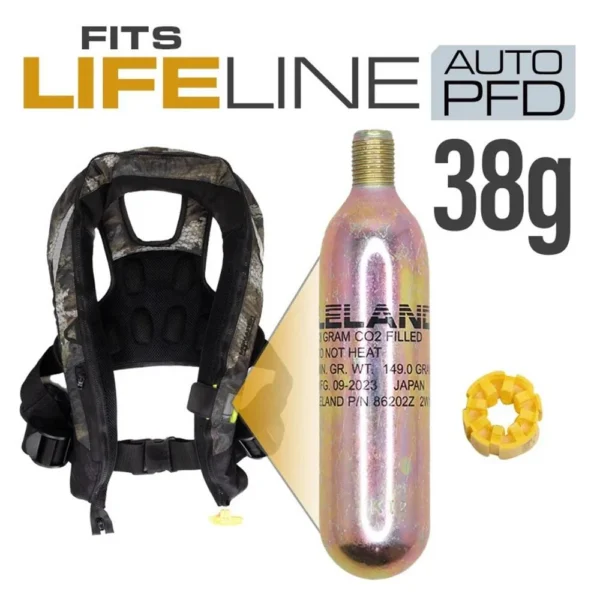 Higdon Outdoors MOmarsh Lifeline Auto 38g Life Vest Replacement C02 Cartridge