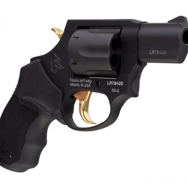 Taurus International Inc. Taurus 856 Ultra Lite .38 Spl 6rds 2" Barrel Matte Black w/Gold Accents
