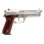 Taurus International Inc. Taurus PT92 Handgun 9mm Luger 17rd Magazine 5" Barrel Stainless Steel with Wood Accent