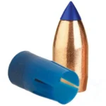 Knight Muzzleloading TMZ bullet with blue polymer tip and separate blue sabot