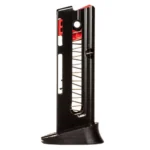 Taurus 22 TUC Handgun Magazine black magazine with red follower and visible spring, front view