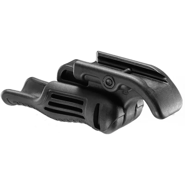 Fab Defense tactical folding foregrip in black, shown from an angled side view