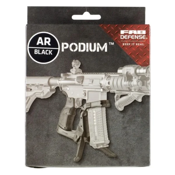 FAB Defense The Mako Group AR-15 Quick Deployment Bipod, retail package front view