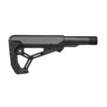 FAB Defense Mako AR15/M4 Stock, black side view with skeletonized body and textured buttpad
