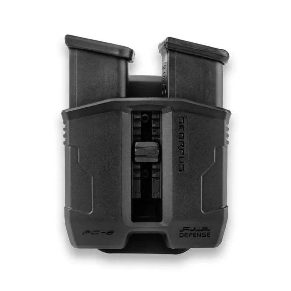 FAB DEFENSE INC. Fab Defense PG Double Magazine Pouch For Glock 9mm With Paddle and Belt Loop