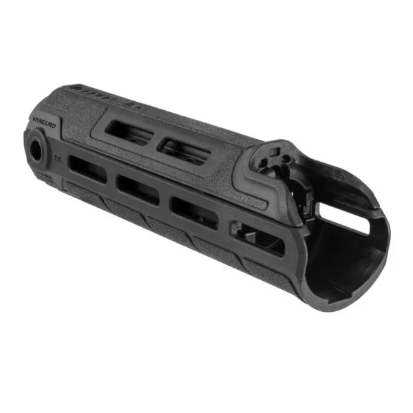 Fab Defense Vanguard AR M-LOK Handguard System black, angled view with vented slots