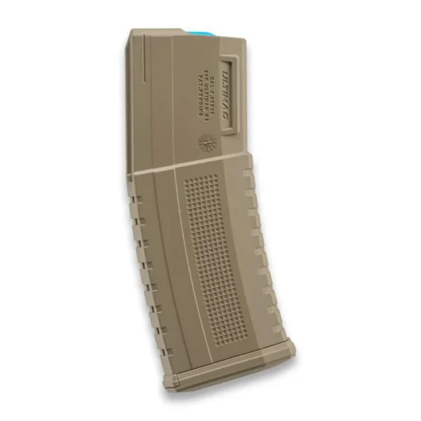 Fab Defense Ultimag G2 tan rifle magazine, angled front view with textured body