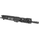 Tacfire Complete Upper with BCG .300 Blackout 8 Inch Black, angled side view with slotted handguard