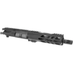 TacFire AR-15 Complete Upper, black angled side view with handguard, top rail and muzzle device