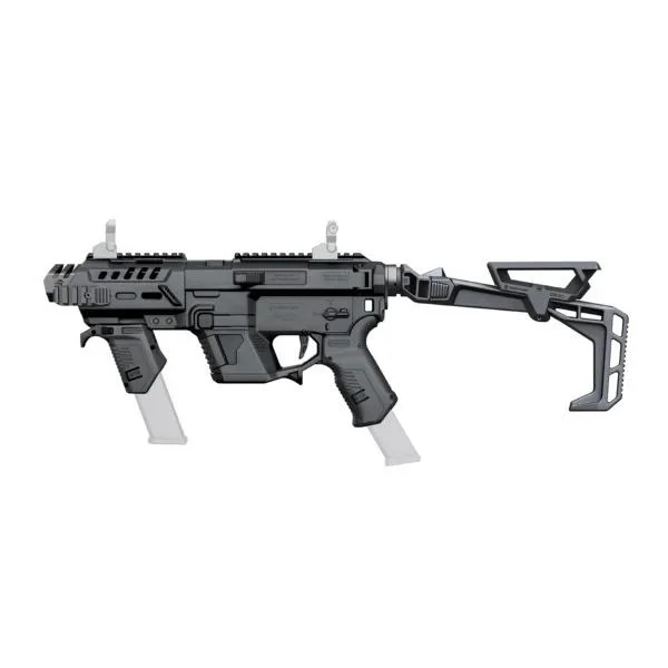 Recover Tactical P-IX+ Modular AR Platform Conversion Kit, black right-side view with folding brace