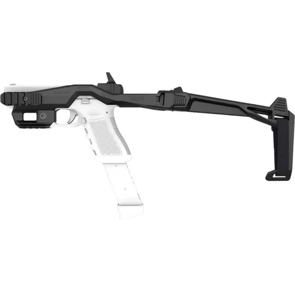 Recover Tactical 20/20N Stabilizer Kit, black right-side brace and chassis on a white pistol