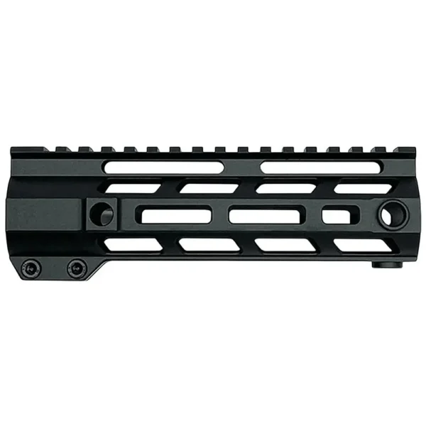 TacFire M-LOK Free Float Handguard in black, right-side view with top rail and vent slots