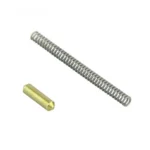 Tacfire Takedown/Pivot Pin Detent & Spring, silver spring and brass-tone detent on white