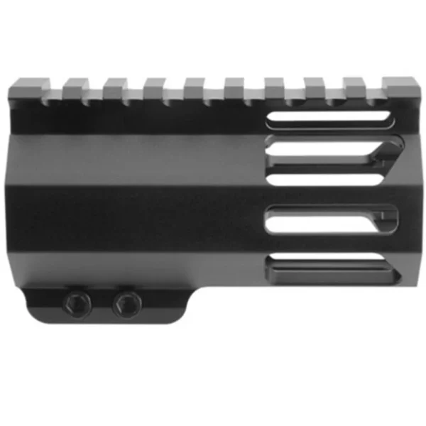 TacFire Slim Float Handguard, black side view with full top rail and M-LOK slots
