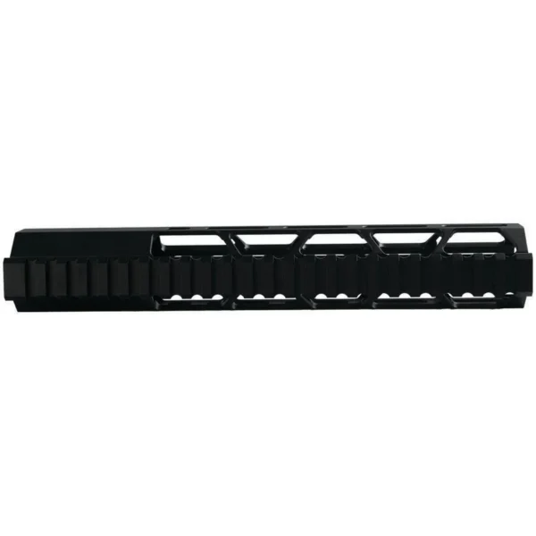 TacFire Slim Float Handguard M-LOK Free with Full Rail 10", black right side view with slotted body