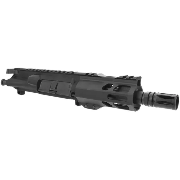 Tacfire Complete Upper with BCG, black right-side view with vented handguard and top rail