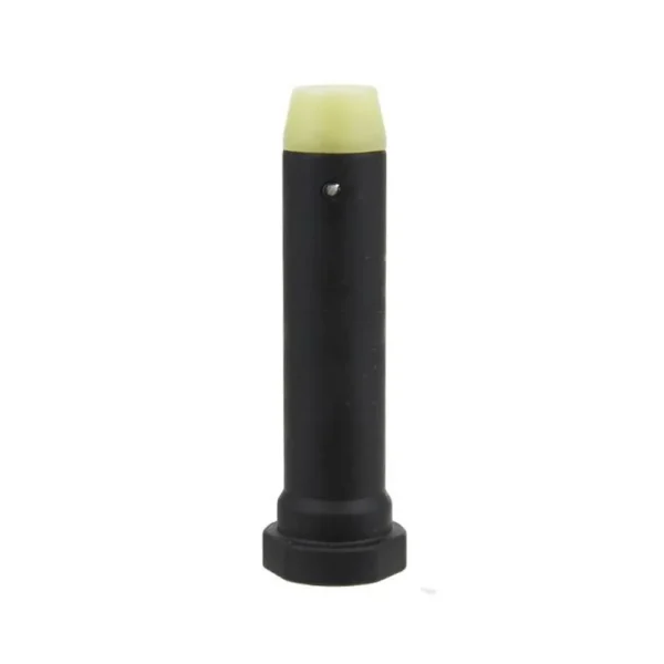 TacFire AR-15 H2 Carbine Buffer, upright view, black body with pale yellow tip