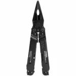 SOG PowerAccess Deluxe Multi-Tool, black front view with pliers open and handles extended