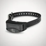 SportDOG Brand NoBark SBC-8 Collar, black angled view with receiver box and perforated strap