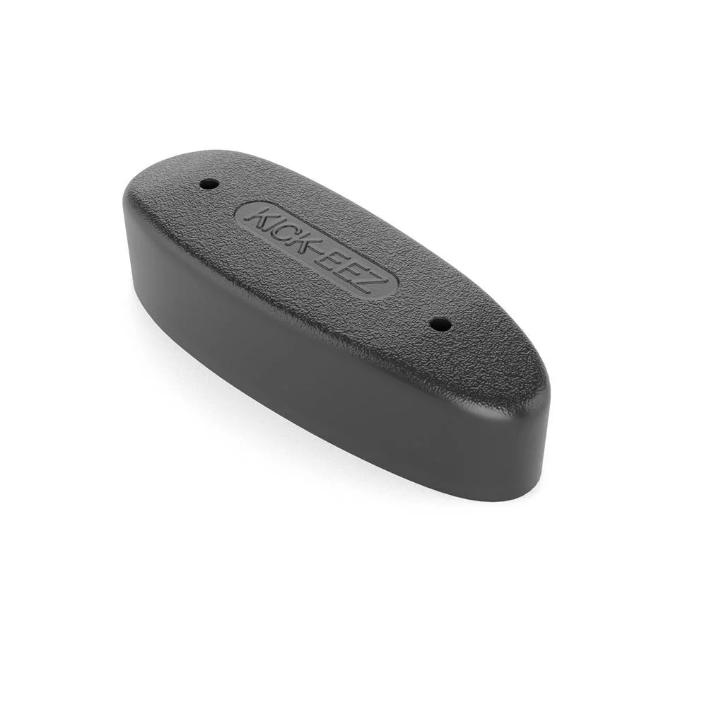primary-39097 KICK-EEZ Magnum Recoil Pad, angled top view of black oval pad with textured face and two holes