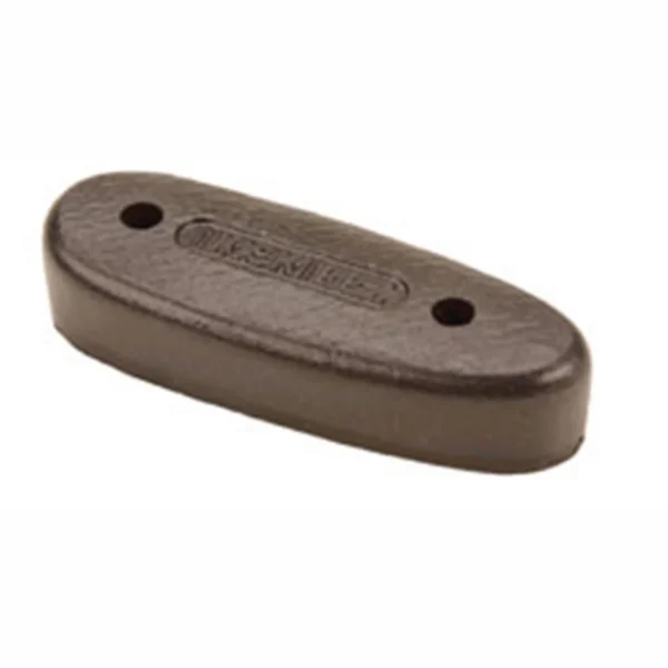 KICK-EEZ Dual Action All Purpose Recoil Pad in brown, angled top view with two holes