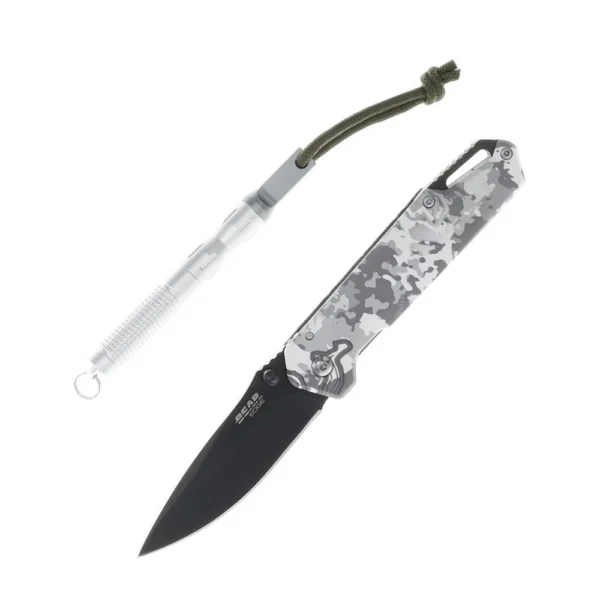 Bear & Son Cutlery Bear & Son Edge Folding Knife 3" Drop Point Blade Truetimber White Viper