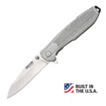 Bear & Son Cutlery Bear & Son Frame Lock Folding Knife 3-1/4" Reverse Tanto Blade Grey