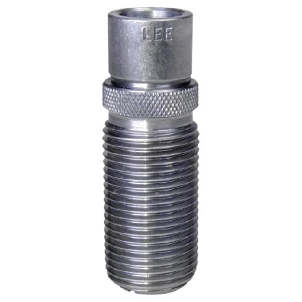 primary-39247 Lee Precision Quick Trim Pistol Die .38 Special, silver front view with threaded body and knurled ring