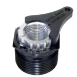 Lee Breech Lock Update Kit, angled top view of black and silver threaded components