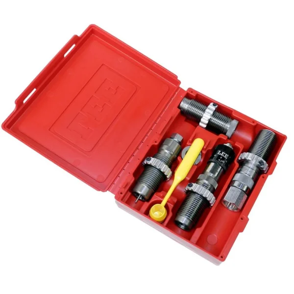 Lee 12.7x42mm 50 Beowulf Micrometer Full Length Sizing Steel 4-Die Set in open red case