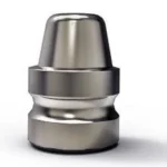 Lee Semi-Wadcutter Pistol Mould, closed silver double-cavity mould without visible handles
