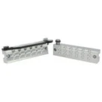 Lee Buckshot Mould, open silver 18-cavity mould with black handles removed