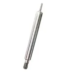 Lee Special Case Length Gauge, silver metal gauge shown diagonally with threaded end
