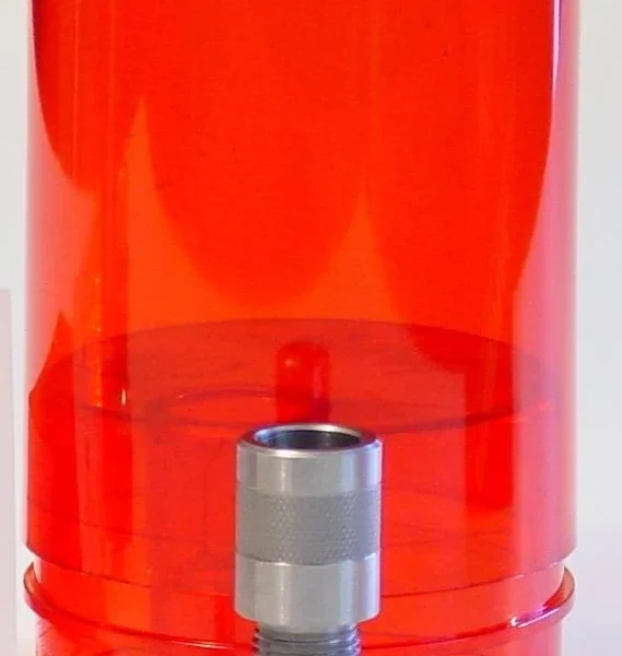 Lee Bulge Buster Kit, red translucent case with two silver metal components
