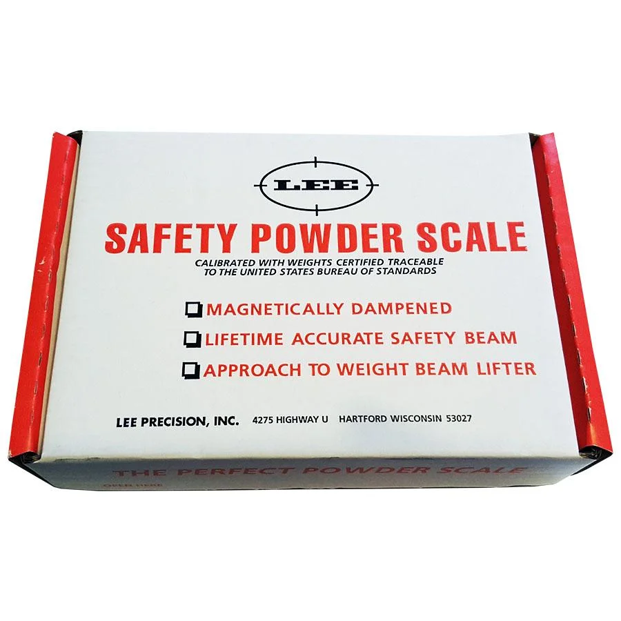 primary-39581 Lee Safety Powder Scale in white and red retail box, front view