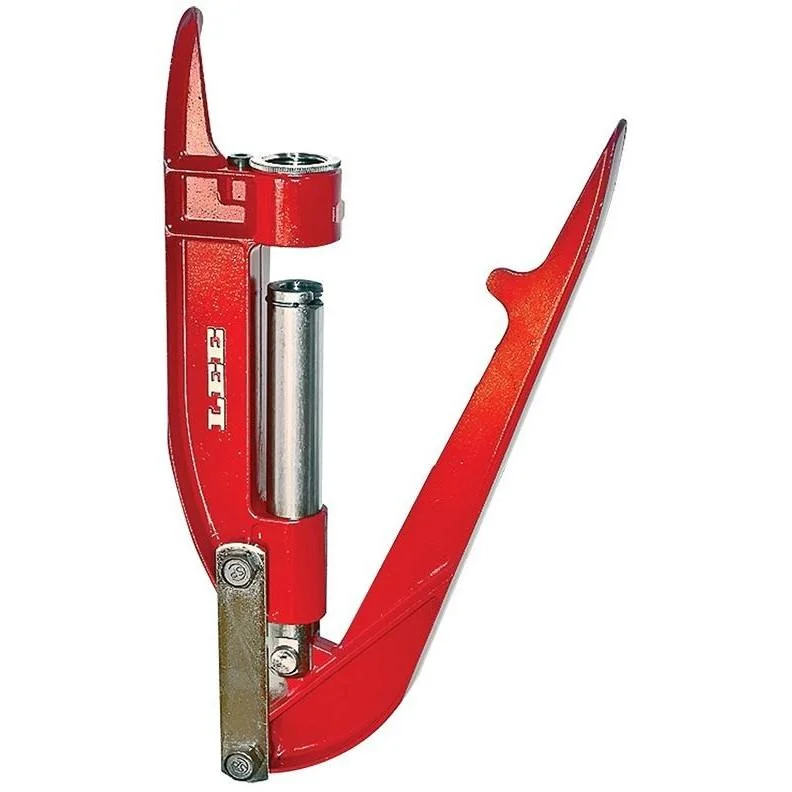 primary-39648 Lee Breech Lock Hand Press, red hand press shown open with silver ram