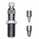 Lee Universal Case Expanding Die silver and black threaded die with two separate expander plugs