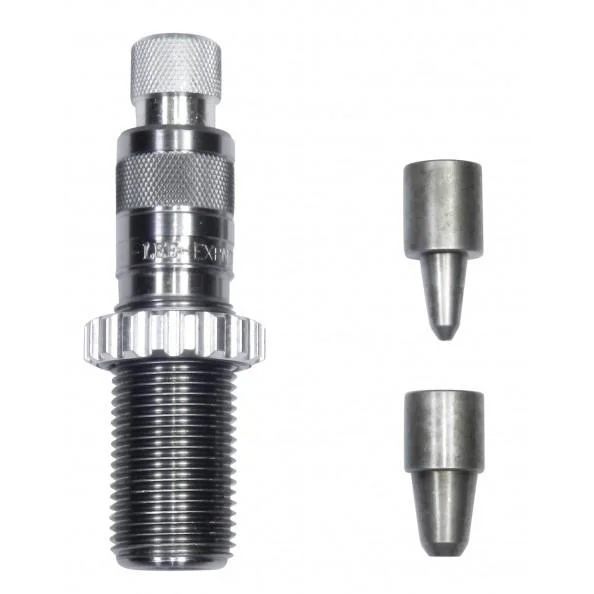 primary-39684 Lee Universal Case Expanding Die silver and black threaded die with two separate expander plugs
