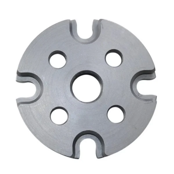 Lee Pro 4000 Shell Plate #14, top view of round silver plate with multiple openings