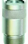 Lee 50 BMG Shell Holder green metal cylindrical holder in angled front view