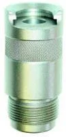 Lee 50 BMG Shell Holder green metal cylindrical holder in angled front view