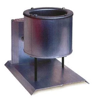 Lee Magnum Melter Furnace dark metal furnace with round open pot on a square base