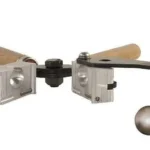 Lee Round Ball Mould, silver double-cavity mould with handles and round ball
