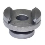 Lee X-Press Shellholder 5 for Lee APP Reloading Press, gray metal angled top view