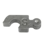 Lee Primer Guide - Small, silver metal guide marked S, top view