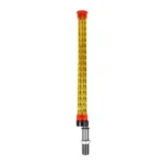 Lee Inline Bullet Feed Kit .22 cal, upright clear yellow feed tube with red caps and metal base