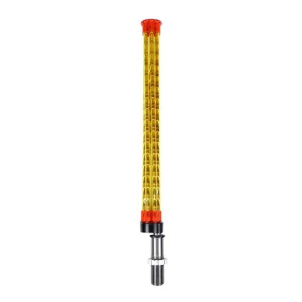 Lee Inline Bullet Feed Kit .22 cal, upright clear yellow feed tube with red caps and metal base