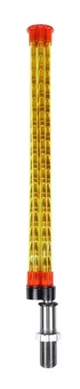 Lee Inline Bullet Feed Kit .26 cal, front view of yellow tube with red cap and metal adapter