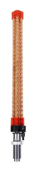 Lee Inline Bullet Feed Kit, upright clear orange tube filled with bullets and metal base